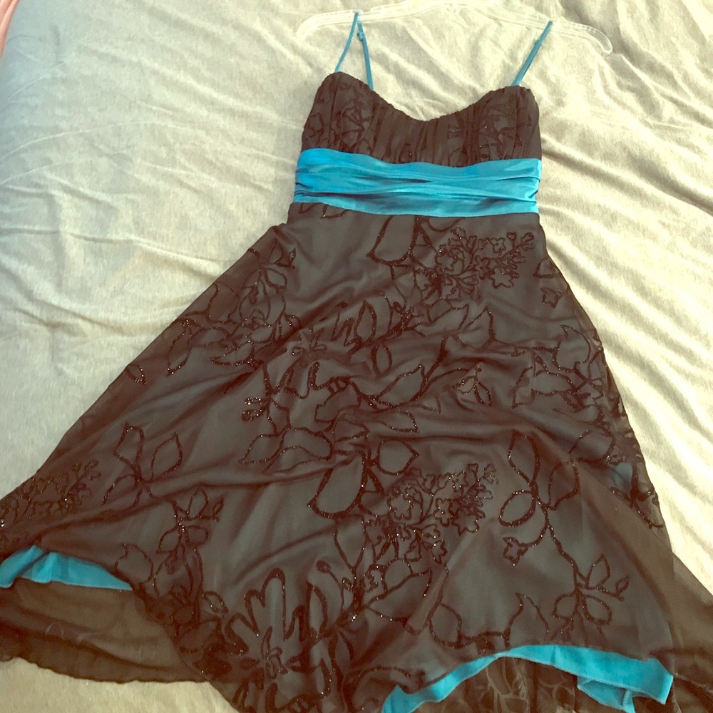 Black and Teal Formal dress